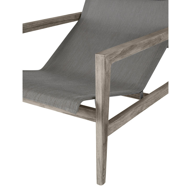Coast Teak Patio Chair, Oyster Teak Frame/Gray Sling