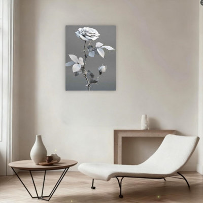 Art mural abstrait sur toile sans cadre floral 24 po x 36 po