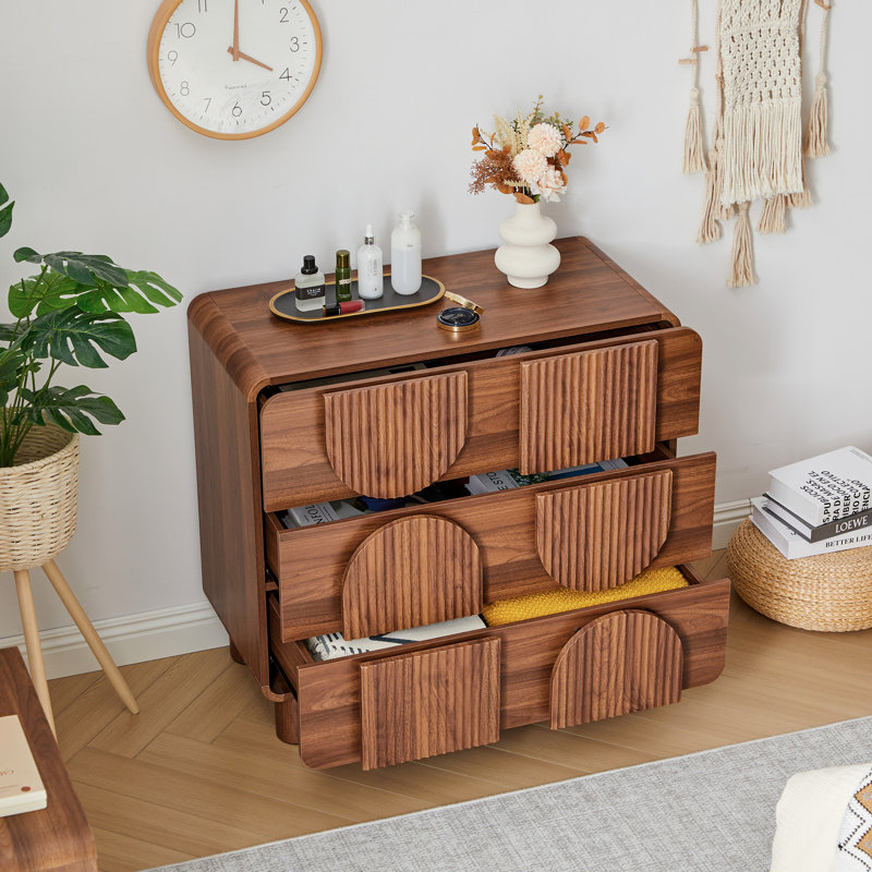 Commode moulée à 3 tiroirs (l 31,5 po), Brun