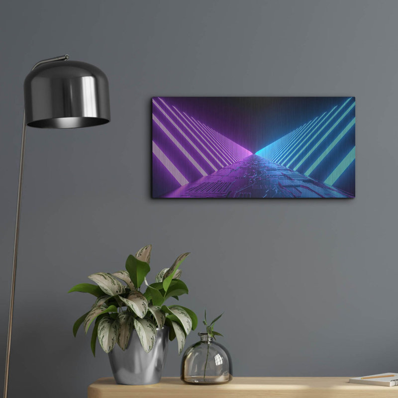 «Sci Fi Road» par Luxe Portfolio, art mural en métal, H 12 po x l 24 po