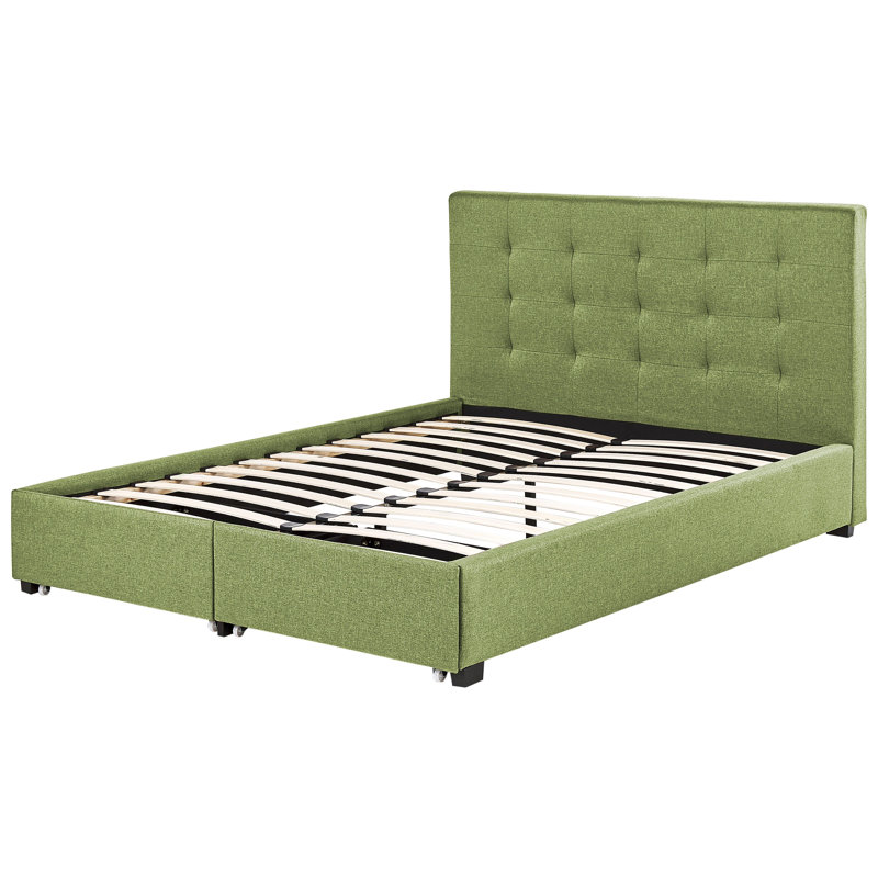 Lundys Upholstered Storage Bed, Kingsize (5'), Green