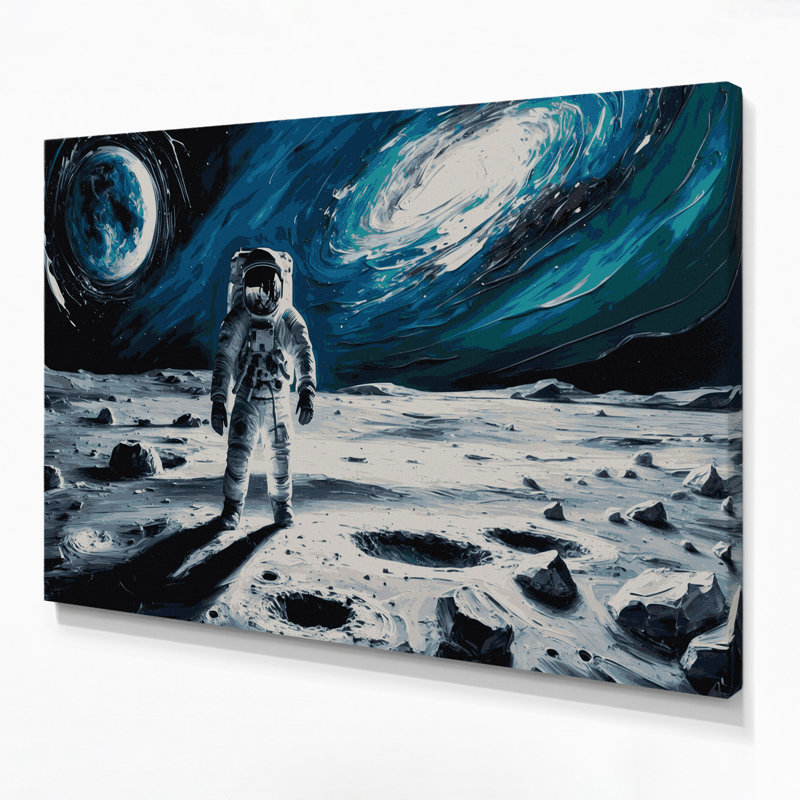 «Space Apollo mission», photographie sur toile grise, H 20 po x l 30 po