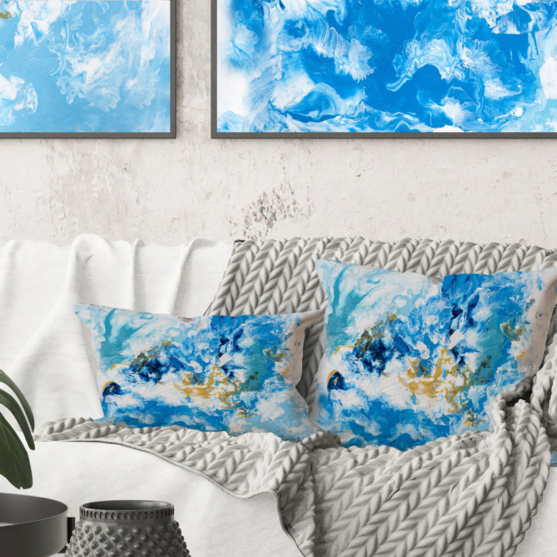 Coussin Blue and White, 18 po x 18 po