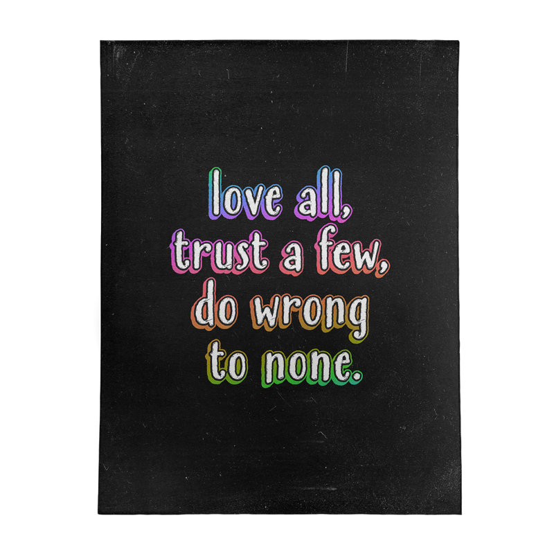 Tapis en chenille de polyester style Quotes Do No Wrong Quote, Rectangle 5 pi x 7 pi