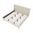 Modern Beige Velvet Upholstered Platform Bed With Wingback Headboard And Walnut Wooden Legs-1653780557