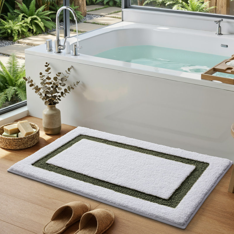 Tapis de bain avec envers antidérapant, 17" W x 30" L, Green