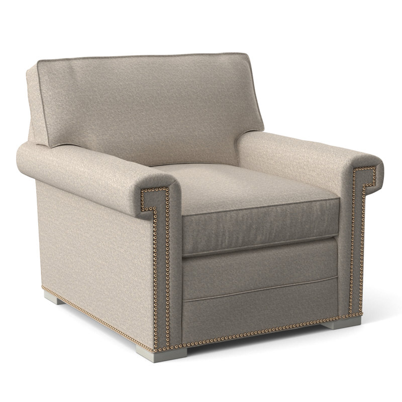 Fauteuil 36 po Davidson, Oui, Nadia vapeur, Gris tourterelle