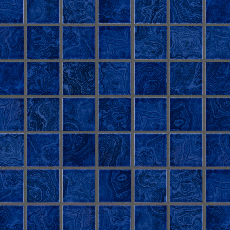 Carreau de mosaïque en porcelaine pour plancher et mur 12 "x 12" Resort, Bleu