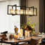 Luminaire suspendu en cristal pour îlot de cuisine 6 lumières Taevion