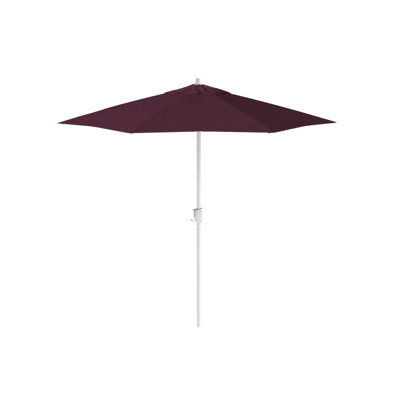 Parasol de marché en aluminium blanc 7,5 pi avec manivelle et inclinaison Pacifica