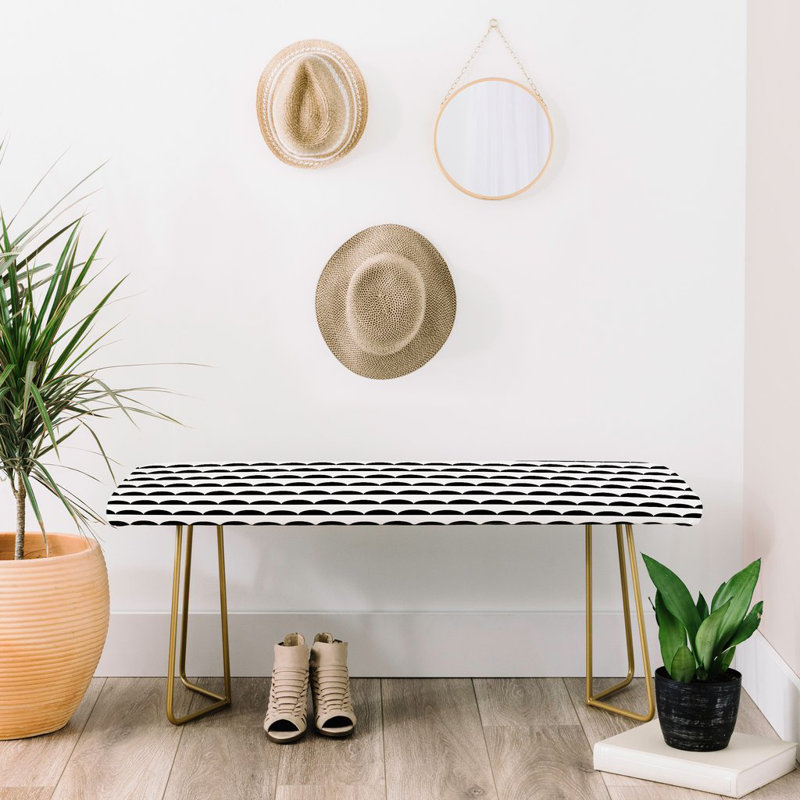 Banc en similicuir Mod Scallops