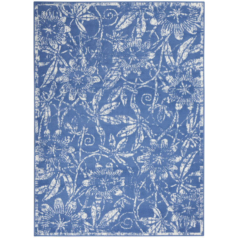 Floral Indoor Rug, Rectangle 4' x 6'