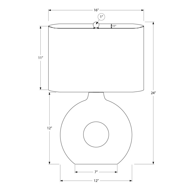 Lampe de table contemporaine et moderne, Noir