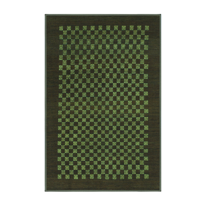 Performance Checkered Indoor Rug, Rectangle 8' x 10'