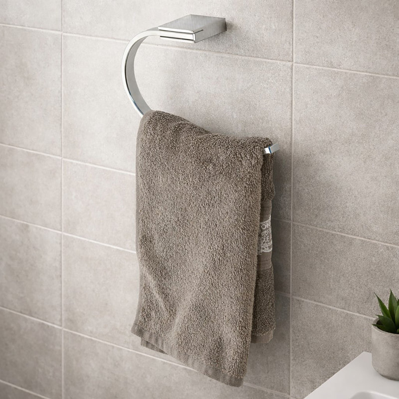 Wall Mounted Hand Towel Holder Bar Ring Stainless Steel