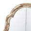Miroir arqué 22 po x 48 po en bois crème et doré, aspect fenêtre décorative pour le vestibule du salon