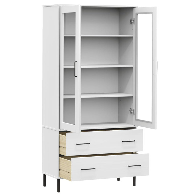Landowski 172.5 cm H x 85 cm W Solid Wood Standard Bookcase, White