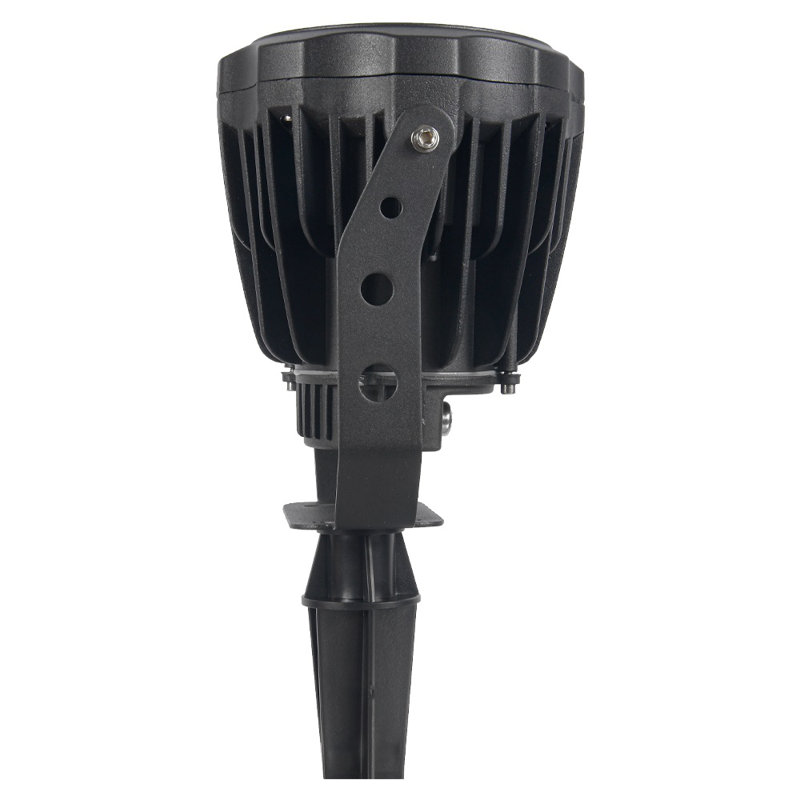 Black Aluminum 12W LED Outdoor Spotlight with Narrow Beam