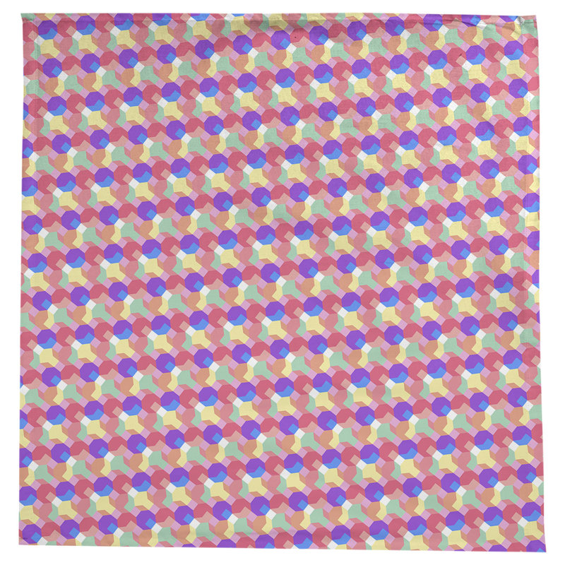 Nappe octogone Avicia, Mauve / Rouge