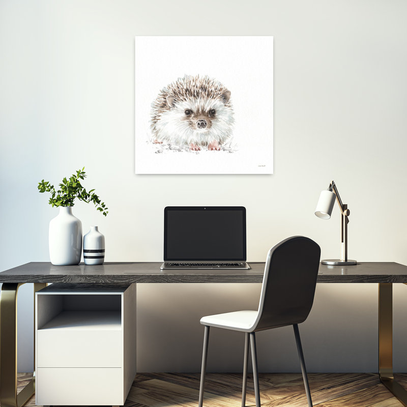 «Contemporary Forest Friends Vii With Animals», art noir, H 18 po x l 18 po