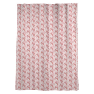Panneau de rideau simple diaphane à motif géométrique avec passe-tringle classique