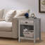 Ensemble de 2 tables de chevet grises-287325078