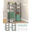 Vertical Shoe Rack, Shoe Shelves, Wood Shoe Organizer for Closet, Entryway, Shoe Tower for Small Spaces, Free Standing, Adjustable, with 2 Hooks, 6 Tier-155199982