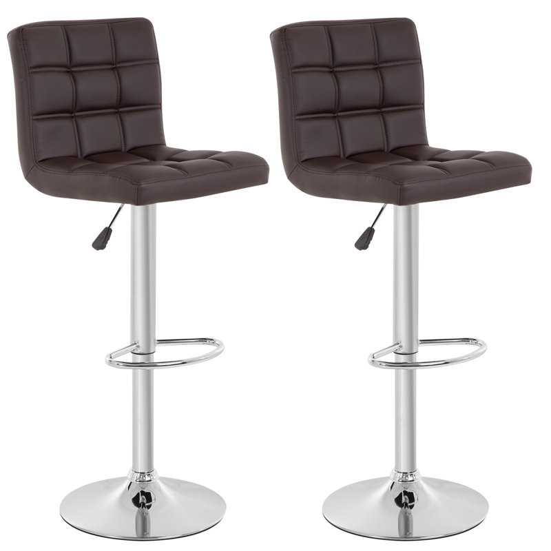 Tabouret de bar pivotant à hauteur réglable Ceann, Brun