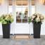 Ensemble de pots à fleurs hauts pour pots à fleurs de 24 po d'intérieur ou d'extérieur avec plateau pour jardinières de jardin pour plantes d'intérieur
