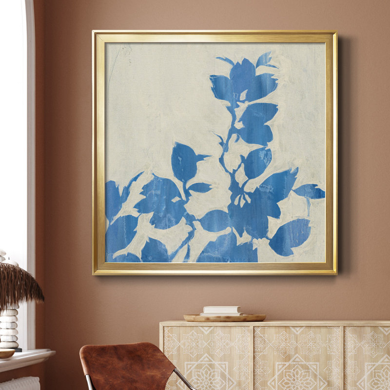 Falling Leaves VI - Reproduction d'art sur toile encadrée, H 26,5 po x l 26,5 po x P 1,5 po, Encadré gris