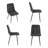Corduroy Square Quilted Side Chairs, Dining Chairs With Black Metal Legs-407724490-429421681