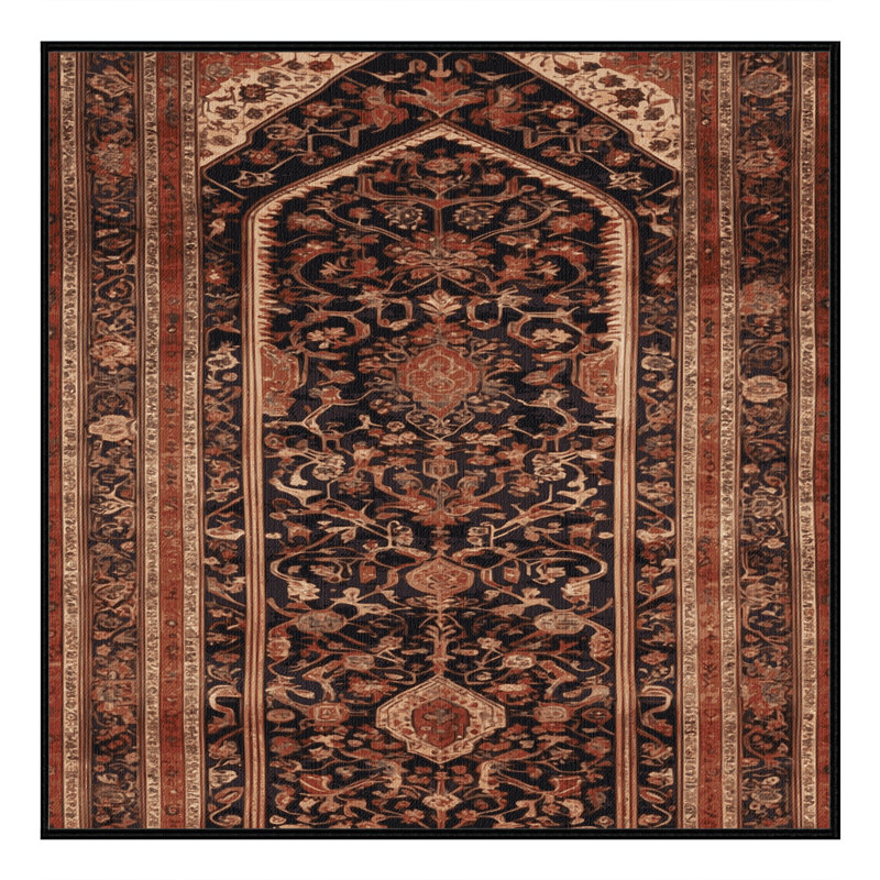 Tapis brun lavable à la machine, Carré 4 pi