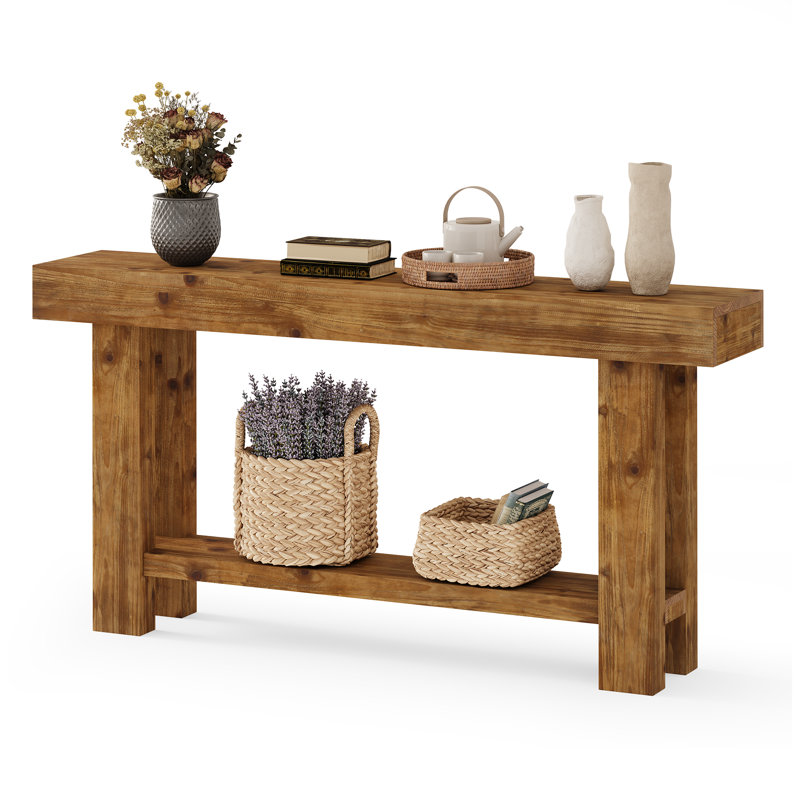 63cm Solid Wood Console Table