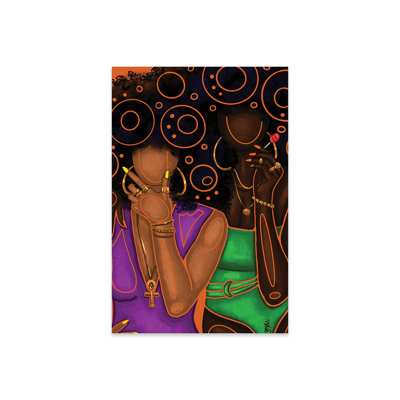 «Summer Colors & Circles» par Colored Afros Art - peinture sans cadre