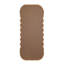 Superbe miroir de plancher surdimensionné en bois avec silhouette incurvée et fabrication en bois de pin authentique