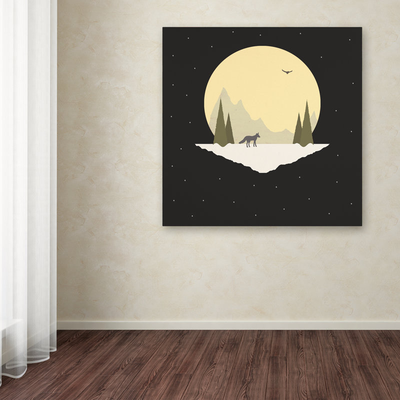 «Wintertime», art sur toile, H 24 po x l 24 po, Loup
