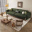 Canapé modulaire vert en cuir véritable-1019714377