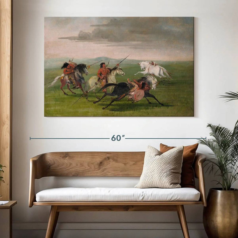 Lelar Comanche Feats Of Horsemanship, 34" H x 51" W