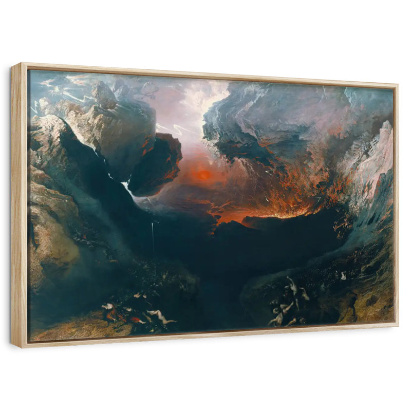 Le grand jour de sa fureur, Cadre flottant en bois naturel, 40 po x 27 po
