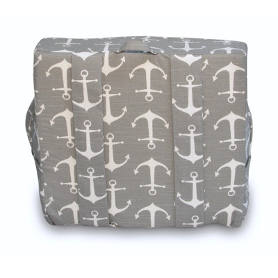 Ensemble de chaise et repose-pieds My propre - tissu gris ancres - fabriqué aux États-Unis