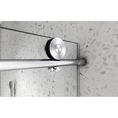 6063 Matte Black Bath Door - Shower With Nano Clean, 70Mm Stainless Steel Pulleys, Adjustable Soft Closing Tempered Glass , 304 Cleaning, Function Bathroom Appliance
