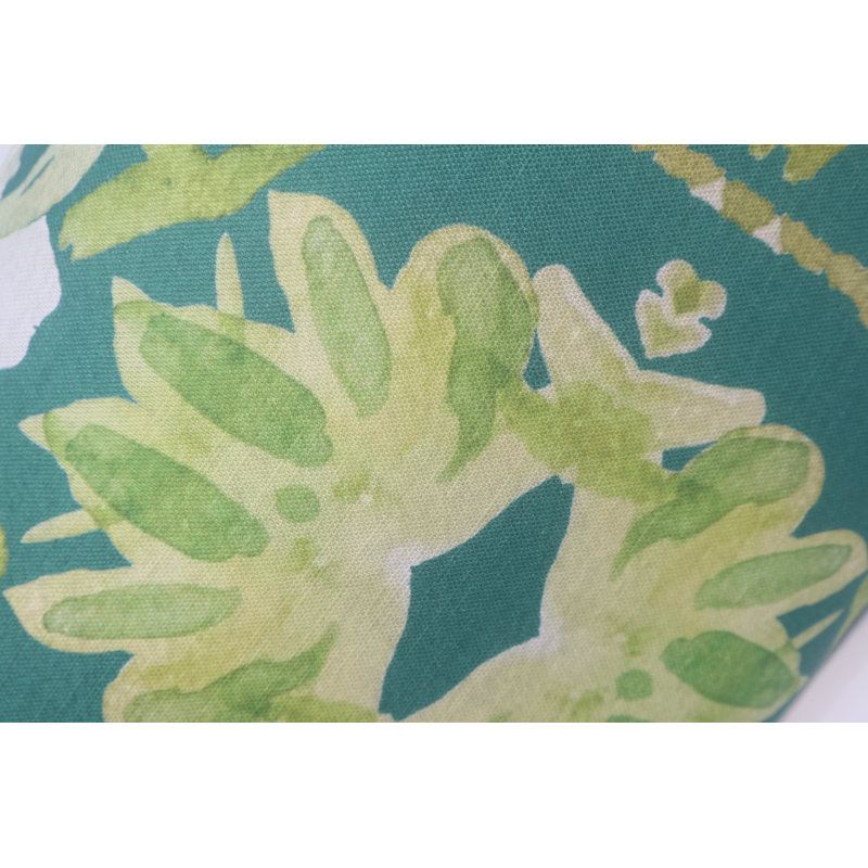 Wildflowers I Large Repeat Luxury Throw Pillow, 22"H x 22"W, Dark Green Floral