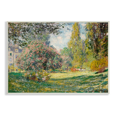 Art impressionniste sur fond de jardin champêtre