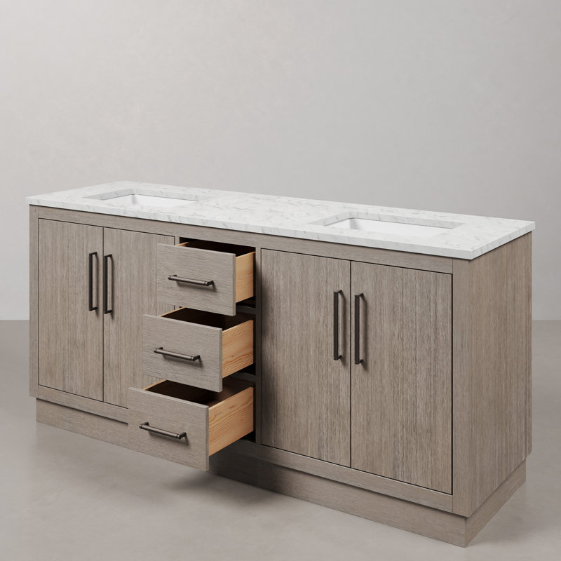 Hugo 72'' W Double Vanity, Chrome