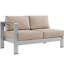 Ensemble de conversation modulaire en aluminium avec coussins 4 pièces Shore-23593058