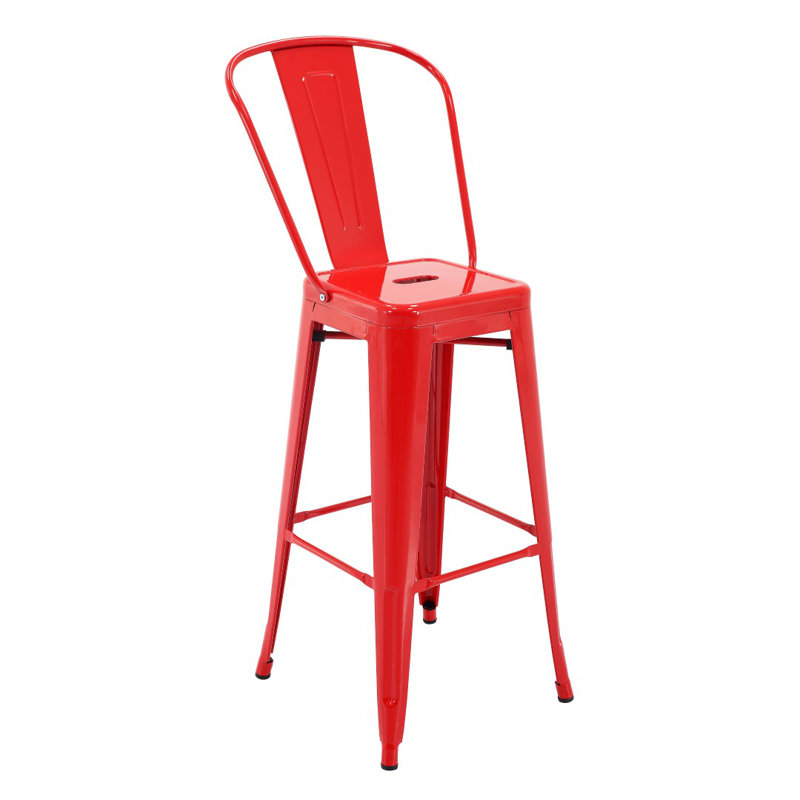 Nostrand Bar Stool, Red, 30.3''