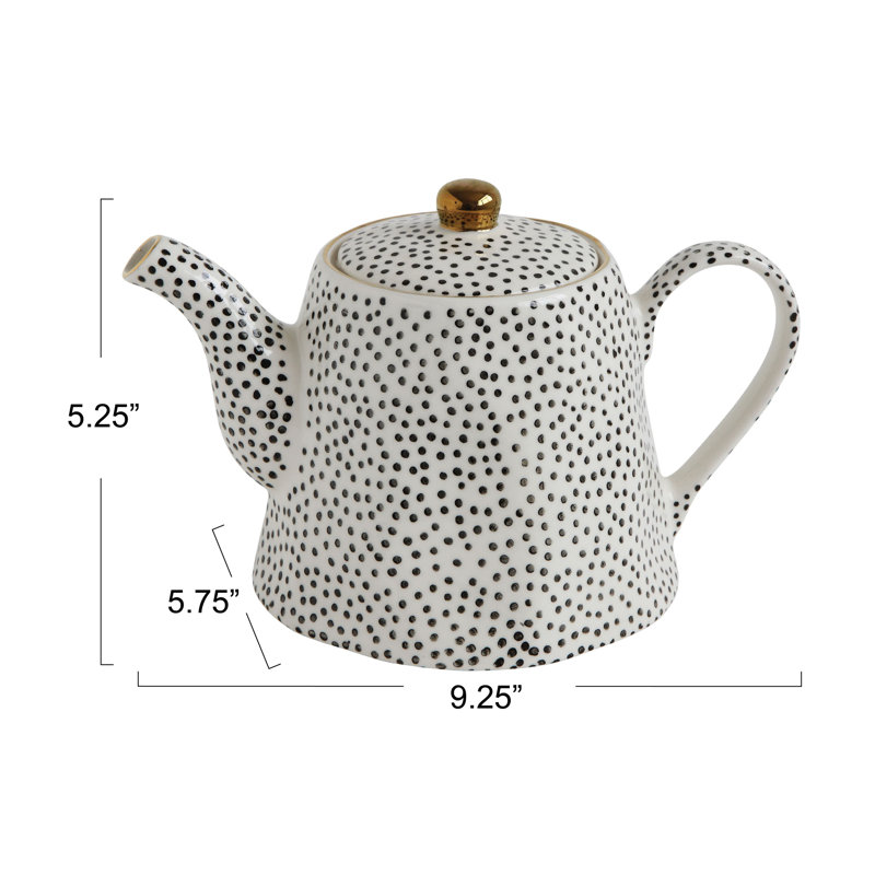 Brayden Studio Evelyn 32oz. Geometric Teapot