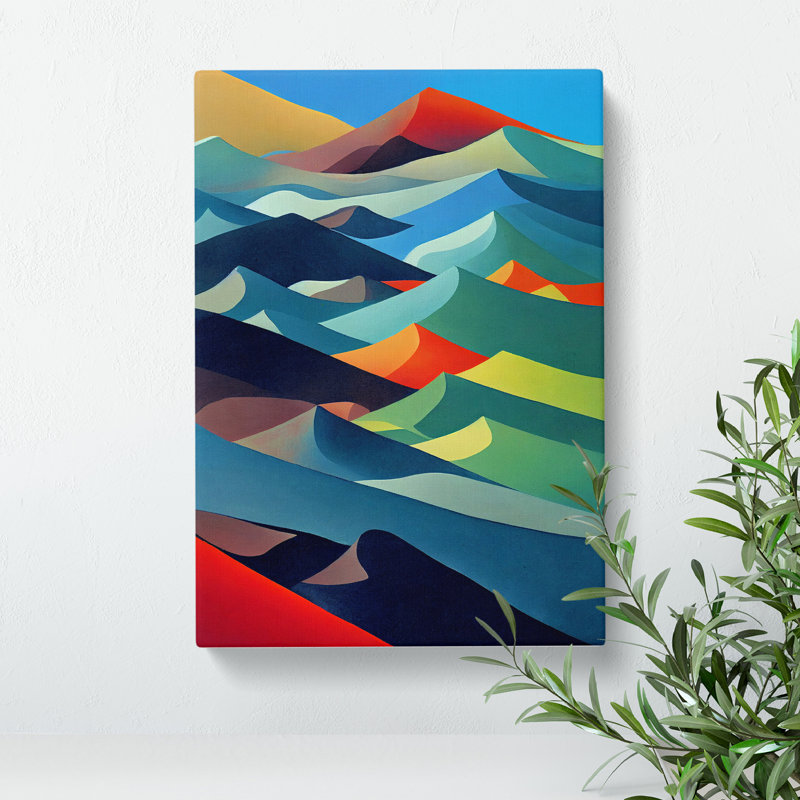 XC1022-1603X Colourful Landscape Mountain No.4 - Wrapped Canvas Print, 76cm H x 50cm W x 3cm D