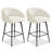 27.9" Seat Height Upholstered Swivel Bar Stools With Back(Set of 6)-110983004