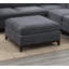 Repose-pieds de salon modulaire en chenille de tissu cendré | Idée de cadeau